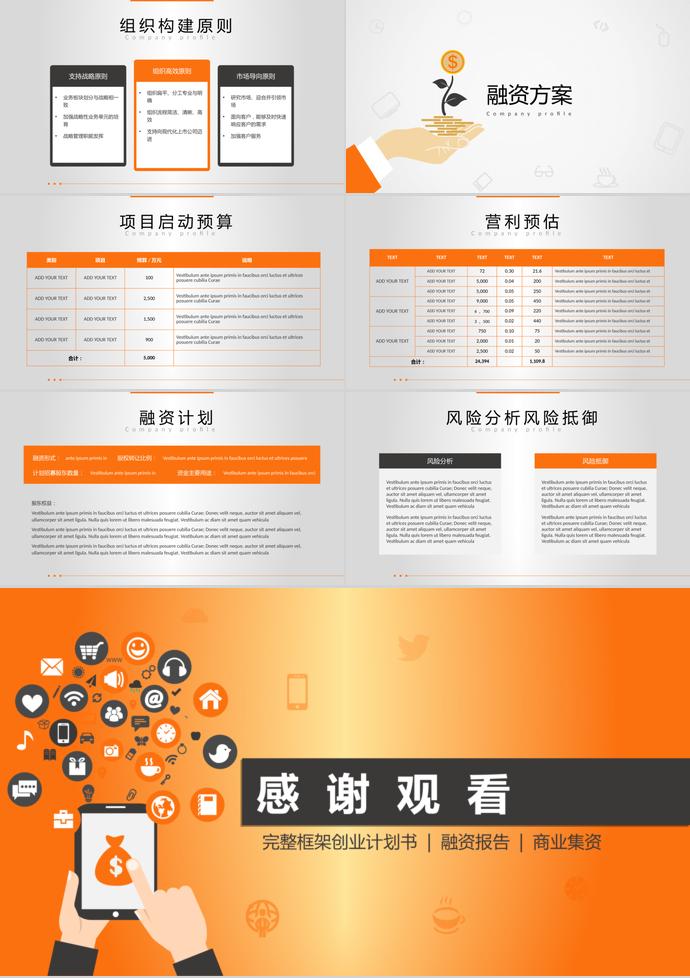 黃橙色簡(jiǎn)約完整框架創(chuàng)業(yè)計(jì)劃書-2
