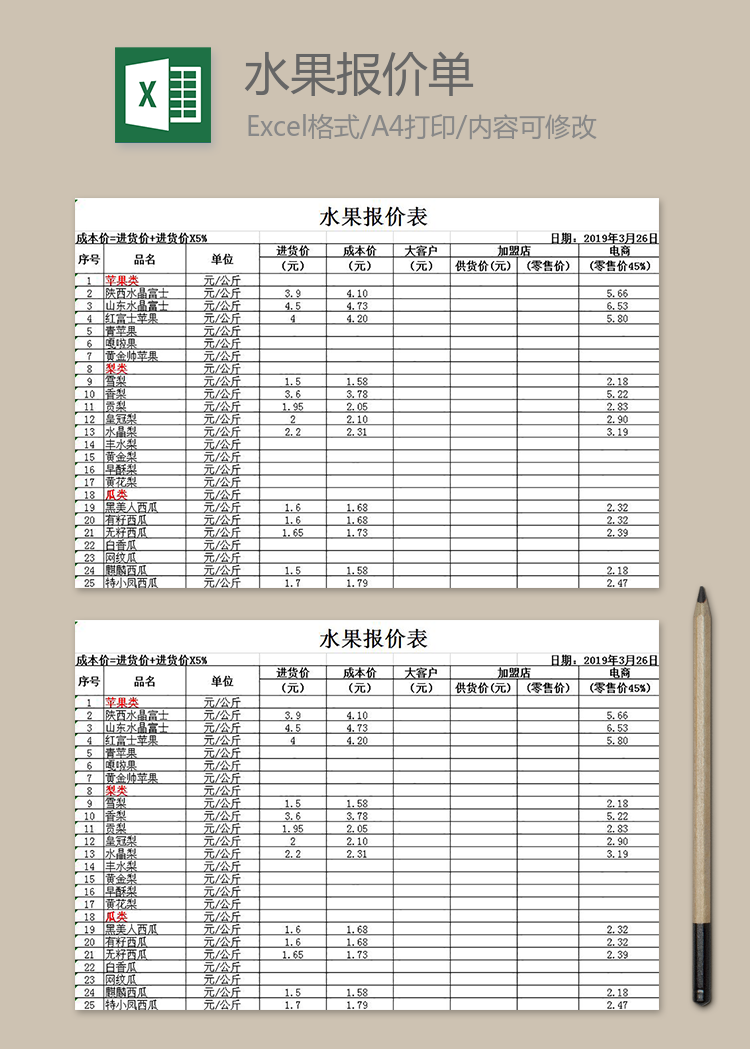 水果報價單