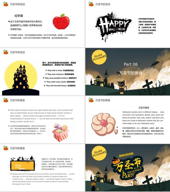 卡通萬圣節(jié)節(jié)日介紹通用ppt模板-2