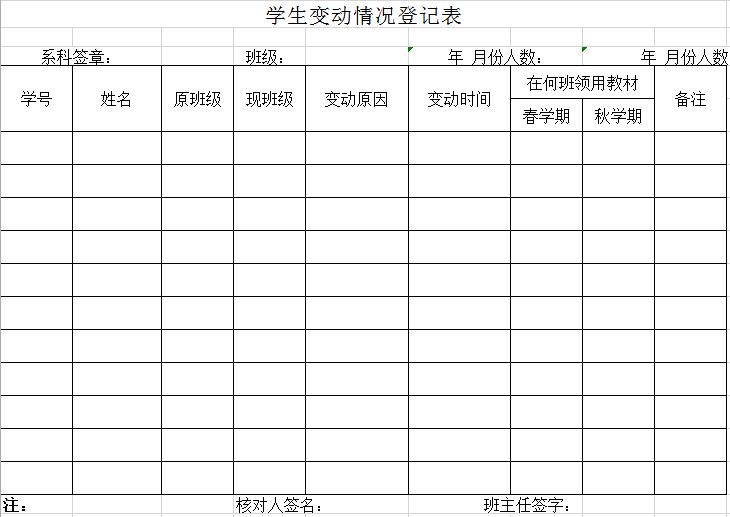 學生變動情況登記表