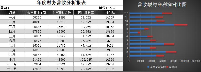 全年財(cái)務(wù)報(bào)表自動(dòng)生成excel模板