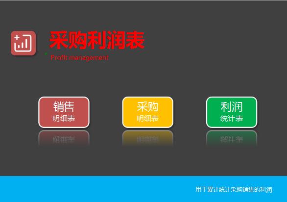 采購利潤(rùn)表管理系統(tǒng)Excel模板