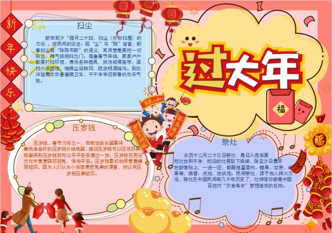 過大年新春小報(bào)Word模板