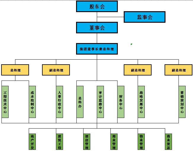 彩色集團公司組織架構(gòu)圖excel模板