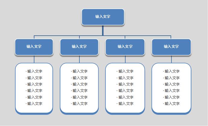 簡(jiǎn)潔組織框架圖excel模板