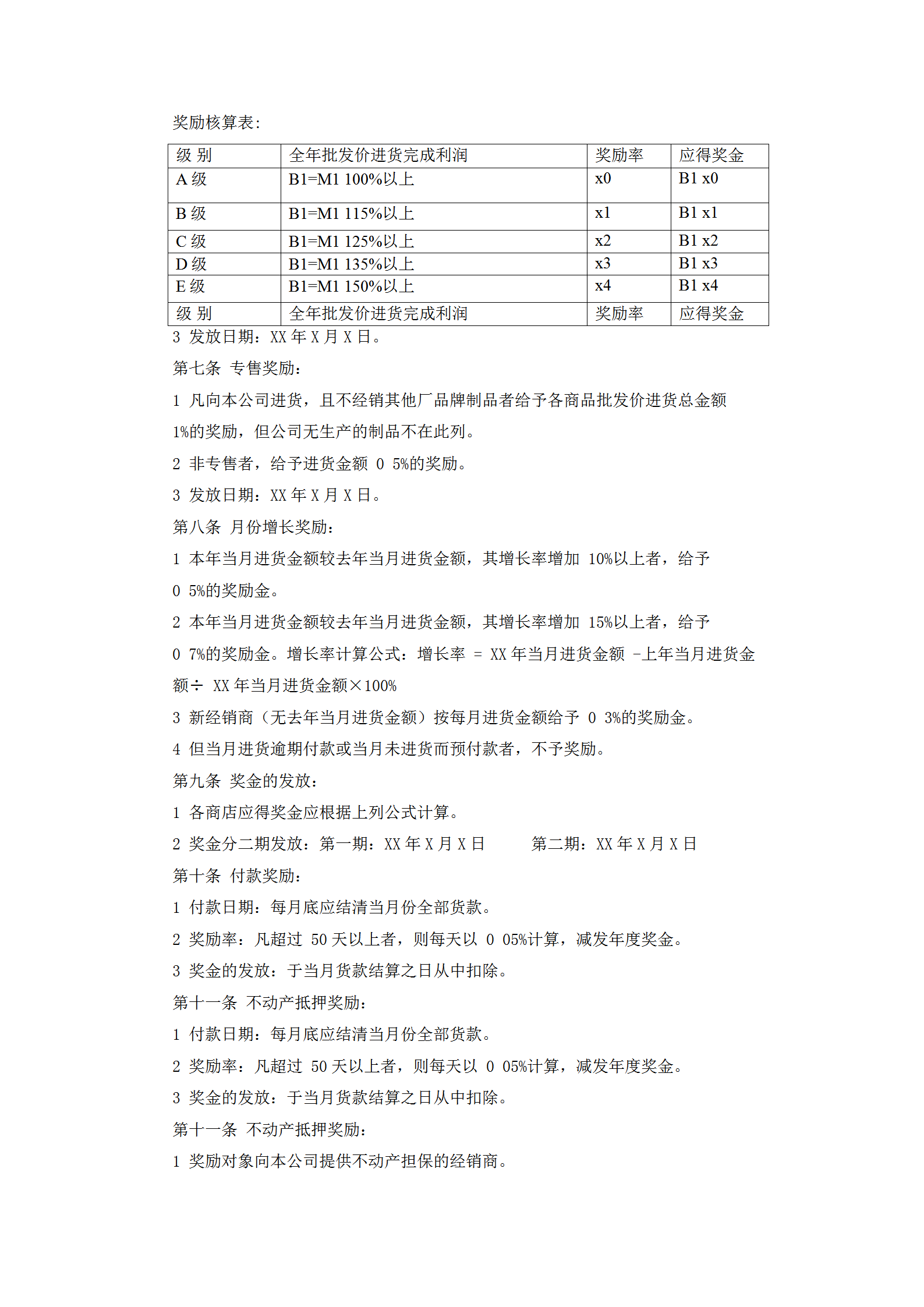 經銷商年終獎勵辦法word模板-1