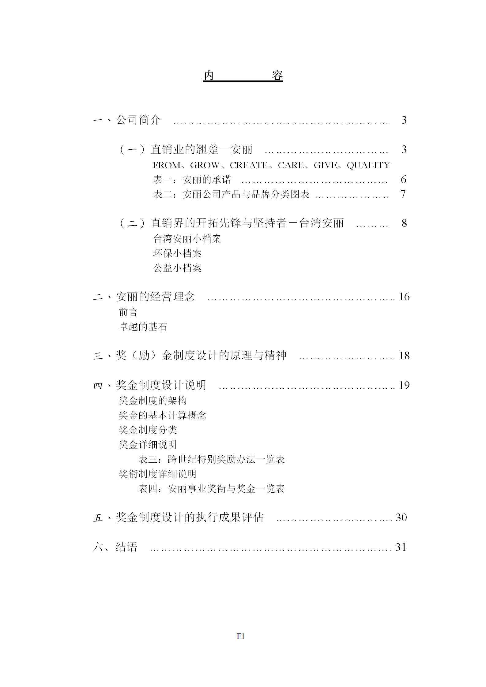 安麗事業(yè)的獎金制度word模板