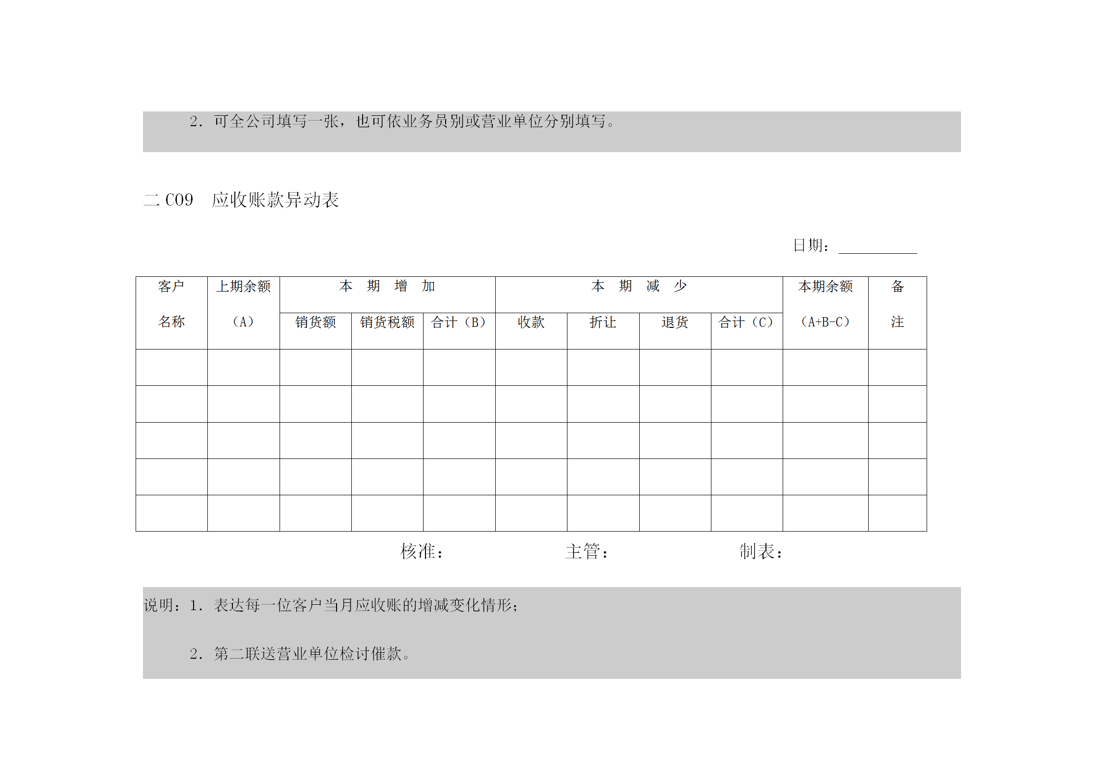 企業(yè)收款日統(tǒng)計(jì)報表word模板-1