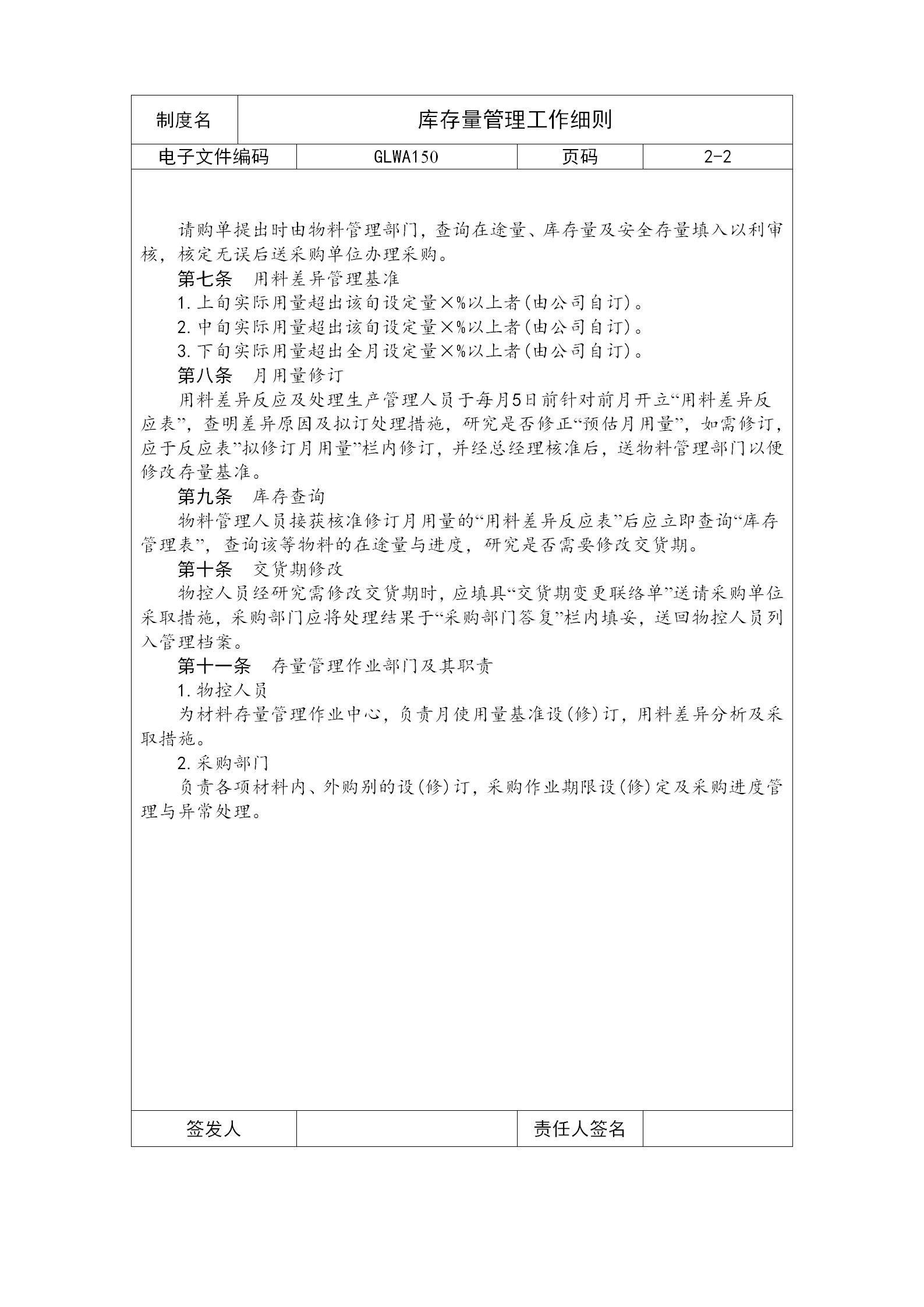 庫存量管理工作規(guī)范word模板-1