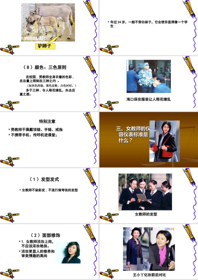 教師儀表禮儀規(guī)范培訓講義PPT模板-4