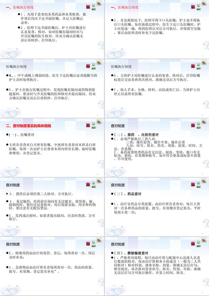 醫院護理核心工作制度范本PPT模板-1